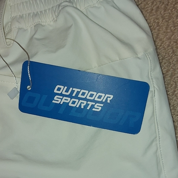 Men's Flat Front Shorts in White - Picture 2 of 7